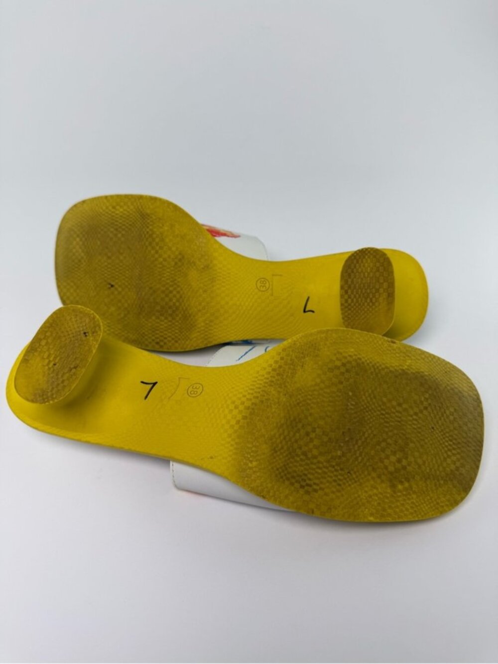 Camper Twins Printed Leather Slide Mule Sandals Size EU 38 = Women’s US 7.5 - Picture 9 of 16